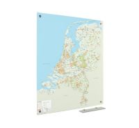 Glassboard kaart wegenkaart Nederland 90x120