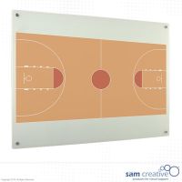 Whiteboard Glas Solid Basketbalveld 90x120 cm