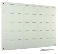 Whiteboard Glas Solid 5-week ma-zo 120x150 cm