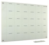 Whiteboard Glas Solid 5-week ma-za 120x240 cm