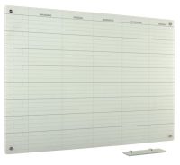 Whiteboard Glas Solid 8-week ma-vr 100x200 cm