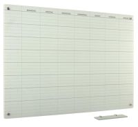 Whiteboard Glas Solid 8-week ma-zo 100x200 cm
