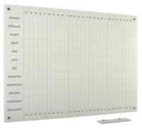 Whiteboard Glas Solid Jaarplanner ma-vr 90x120 cm