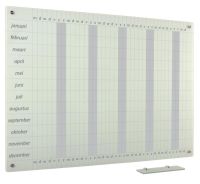 Whiteboard Glas Solid Jaarplanner ma-zo 100x150 cm
