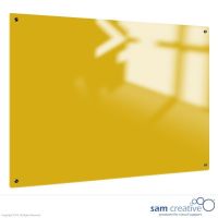 Whiteboard Glas Solid Canary Yellow 100x180 cm